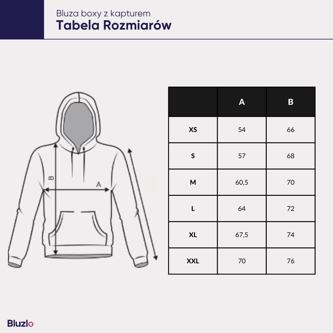 Bluza boxy z kapturem X LO Toruń - obrazek 9